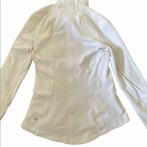 Lululemon White and Cream Zip Up Jacket
